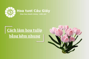 Cách làm hoa tulip bằng kẽm nhung